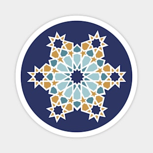 Stars over the Sea Arabic Tiles Magnet